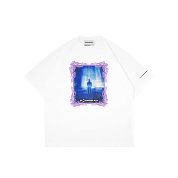 POSHBRAIN CONTEMPT TEE - WHITE